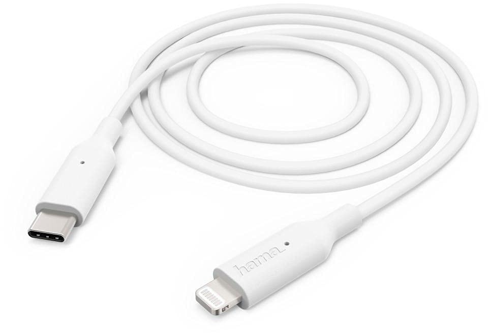 Hama 00183295 183295 iPad/iPhone/iPod Datenkabel/Ladekabel [1x USB-C Stecker-1x Apple Lightning-Stecker] 1.00m, Weiß