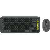 Logitech POP Icon Combo, Graphite & Green, Logi Bolt, USB/Bluetooth, IT (920-013115)