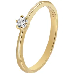 GLIZZ GL8653 Damenring mit Lab Grown Diamant 0,10 ct Gold 333 Brillantring, 52/16,6