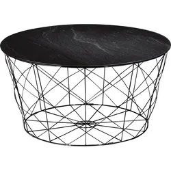 Couchtisch SALESFEVER, schwarz (schwarz, schwarz, schwarz, schwarz), B:80cm H:45cm T:80cm, Tische, Korbgestell