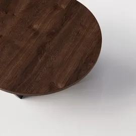 OEM TORI Runder Couchtisch Ø90 cm Schokoladenbraun Eiche