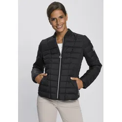 Steppjacke KANGAROOS, Damen, Gr. 48 (XL), schwarz, Obermaterial: 100% Polyester. Futter: 100% Polyester. Wattierung: 100% Polyester, unifarben, kontrastfarbene Details, casual, figurbetont hüftlang, Langarm, Jacken, figurbetonter Schnitt, hüftlange Passform