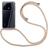 Handykette für Xiaomi 13 Pro Handyhülle mit Band Hülle mit Kordel Handy Tasche Beige / Braun