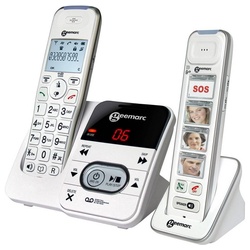 Geemarc schnurloses Seniorentelefon Seniorentelefon (Anrufbeantworter, Foto-Tasten) weiß