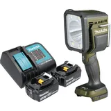 Makita, Arbeitsleuchte, DML 812 SF Akku Handstrahler 18 V 1250 lm LED Olive Grün Outdoor Adventure Sonderedition + (1250 lm)