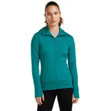 Icebreaker Quantum IV Fleecejacke Blau/Smaragd S