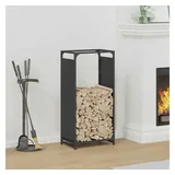 vidaXL Kaminholzregal Kaltgewalzter Stahl 44 x 28 x 90 cm Schwarz