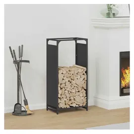 vidaXL Kaminholzregal Kaltgewalzter Stahl 44 x 28 x 90 cm Schwarz