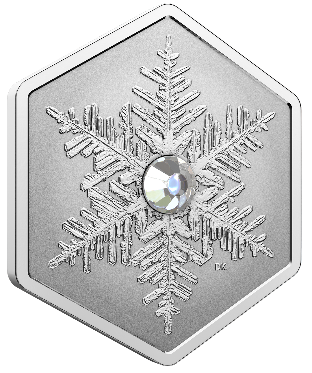 Kanada 2023: Bezaubernde Silbermünze mit Kristall "Schneeflocke"