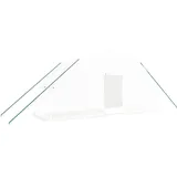 furnicato Gewächshaus Stahl Weiß Blankglas 12 mm 12 m2
