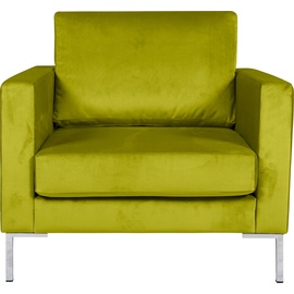 Alte Gerberei Sessel »Velina«, mit Metall-Winkelfüßen grün