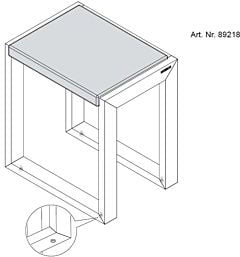 Hoesch Badhocker 89218 Teakholz, 41x31x45,6cm