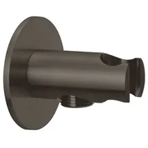 Herzbach Design iX PVD Brauseanschlussbogen mit integriertem Brausehalter seven rund, 21.995200.1.40