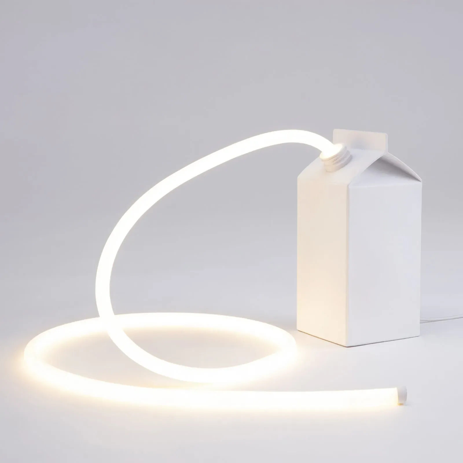 Tischleuchte SELETTI, Daily Glow, Weiß, für Wohnzimmer, Kunststoff, Design - 9.5 - 9.5 - 21.5