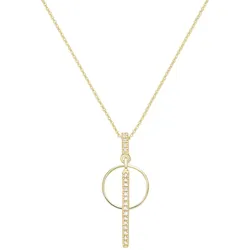 Luigi Merano Kette Anhänger Ring & Stab, mit Brillanten, Gold 585 Ketten   Gold Damen 