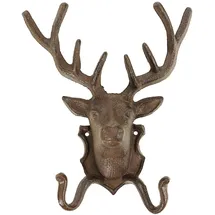 Dehner Gusseisen-Hirsch mit Haken, Braun
