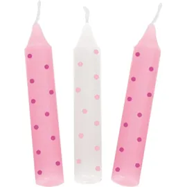 GoKi Geburtstagskerzen-Set 10 St. rosa gepunktet