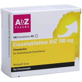 AbZ Pharma GmbH Eisentabletten AbZ 100 mg Filmtabletten