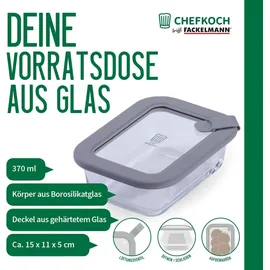Fackelmann Vorratsdose rechteckig transparent 0,37 l