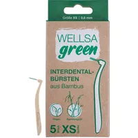 Wellsamed wellsagreen 5er Pack Bambus Interdentalbürsten L-Shape (XS)
