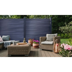 BPC Zaun Maribo  - Steingrau  - aus BPC (Bamboo Polymer Composite)