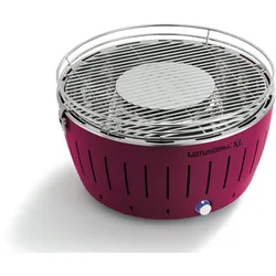 LotusGrill XL Starter-Set 1x XL Grill Pflaumenlila mit USB-Anschluß, 1x Buchenholzkohle 2,5 kg, 1x Brennpaste 200ml, 1x Zange, 1x Transport-Tragetasch