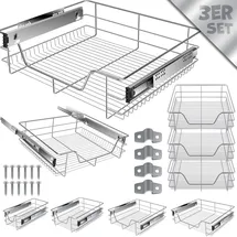 Kesser KESSER® Teleskopschublade Küchenschublade Küchenschrank ? Korbauszug ? Schrankauszug ? Vollauszug ? Schublade