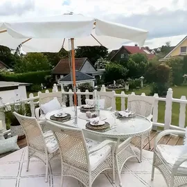 Sekey Sonnenschirm Ø 300 cm Weiß