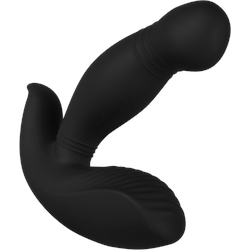 Prostata-Vibrator aus Silikon, 12 cm, schwarz