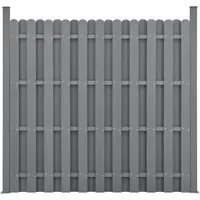 [neu.holz] WPC Gartenzaun 180 x 180 cm grau