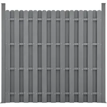 [neu.holz] WPC Gartenzaun 180 x 180 cm grau