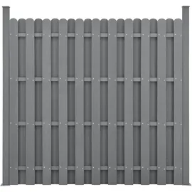 [neu.holz] WPC Gartenzaun 180 x 180 cm grau