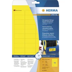 HERMA Signal-Etiketten SPECIAL, 210 x 297 mm, gelb
