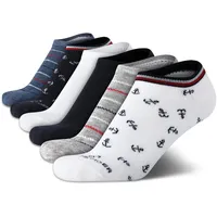Tommy Hilfiger Damen-Socken ohne Show, weiche Baumwollmischung, niedrig geschnitten, für Sneaker, Loafer, flache Schuhe (Größe: 37-46), Weiß gestreift, mehrfarbig, 36.5-43 EU - 36.5-43 EU