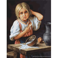 Lucas Luca-S Bauer Kreuzstichset, Baumwolle, Mehrfarbig, 34x44cm