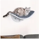 PawHut Katzen-Wandliege 41x28x21cm weiß/grau