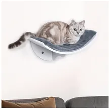 PawHut Katzen-Wandliege 41x28x21cm weiß/grau