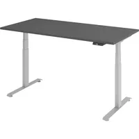 Bümö Schreibtisch 160 x 80 cm Graphit / Silber