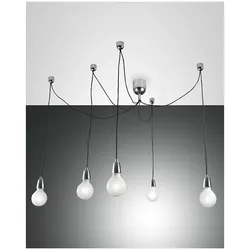 Fabas Luce Blog Pendelleuchte E27 5X60W Metall Verchromt