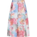 Vera Mont Faltenrock Damen Floral Blau 42