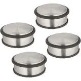 Relaxdays Türstopper Silber/Schwarz 5 cm