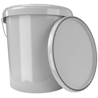 FixedByU - Eimer mit Deckel 16 Liter grau -