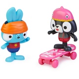 Spin Master Brave Bunnies Skateboard Pack, Skaten mit Bop Hase und Waschbär, mit 2 Actionfiguren und 1 Skateboard als Zubehör, Spielzeug für Kinder ab 3 Jahren, Basic Figuren Set