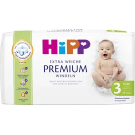HiPP Extra Weiche Premium Windeln Midi (6-10 kg) 54 Stück