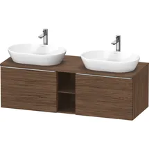 Duravit D-Neo Konsolenwaschtischunterbau wandhängend Nussbaum dunkel Matt 1400x550x459 mm - DE4950B7 DE4950B70210000
