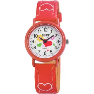 QBOS Kinderuhr Armbanduhr rot