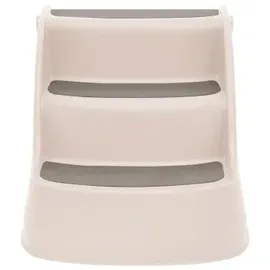 vidaXL Hundetreppe mit 3 Stufen Klappbar creme