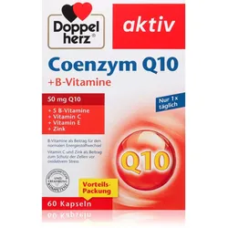Doppelherz Aktiv Coenzym Q10+B Vitamine Kapseln Nahrungsergänzungsmittel für Ihr Wohlbefinden 60 KAP