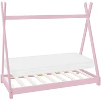 ML-Design Kinderbett Tipi 70 x 140 cm Kiefer rosa