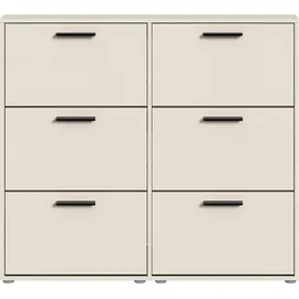 HBZ Schuhschrank 116 x 103 x 17 cm beige / beige matt